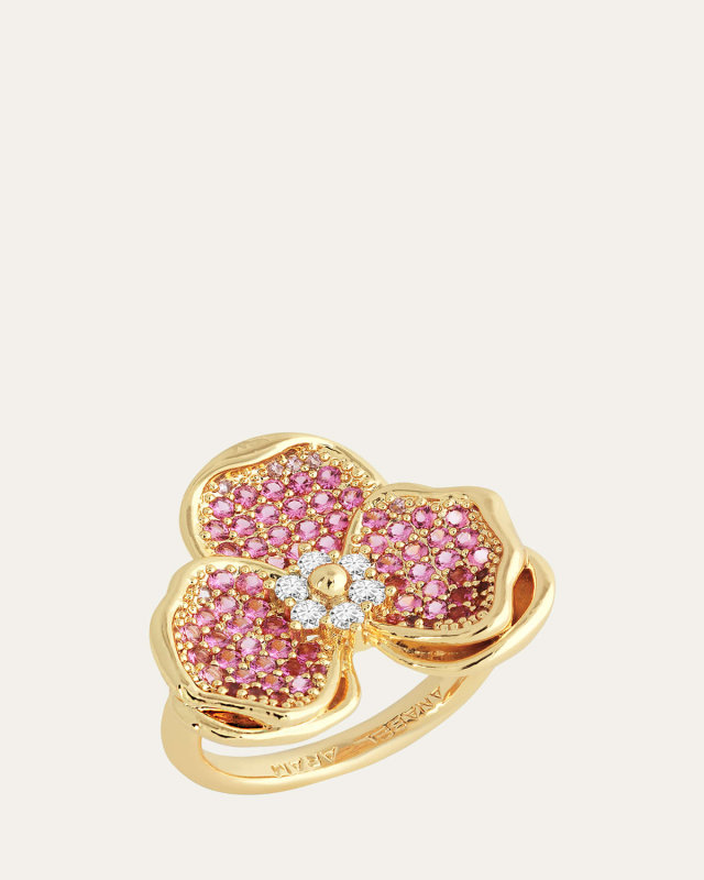 Orchid Pave Ring